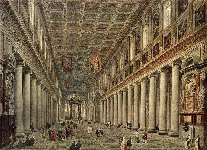 Giovanni Paolo Pannini Interior of the Santa Maria Maggiore in Rome Germany oil painting art